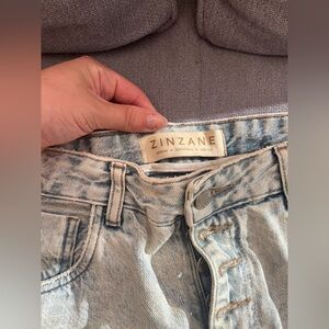 High waisted denim shorts